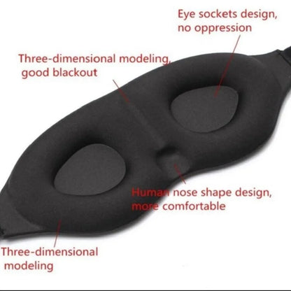 Breathable 3D Sleep Mask with Adjustable Strap